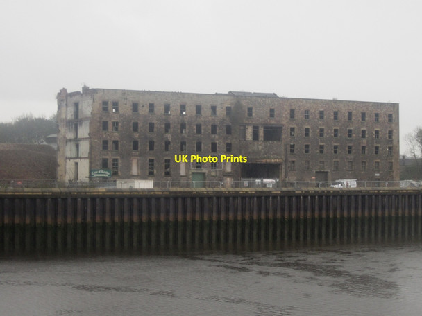 Photo 6"x4" Partially demolished industrial building, St Georges Quay, Lancaster Lancaster c2013