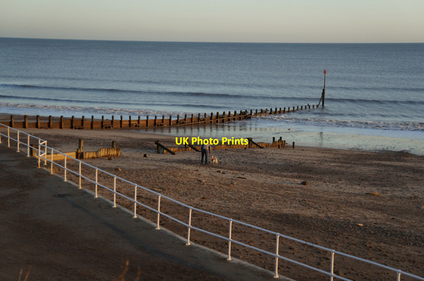 Photo 6"x4" Groynes on Hornsea beach Hornsea c2013