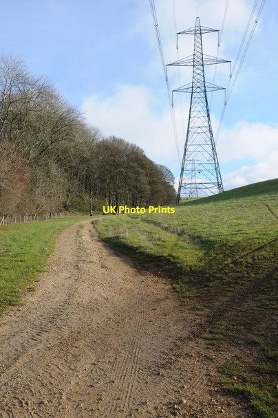 Photo 6"x4" Electricity pylon Hilcot c2013