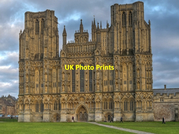 Photo 6"x4" West Front, Wells Cathedral Wells c2013