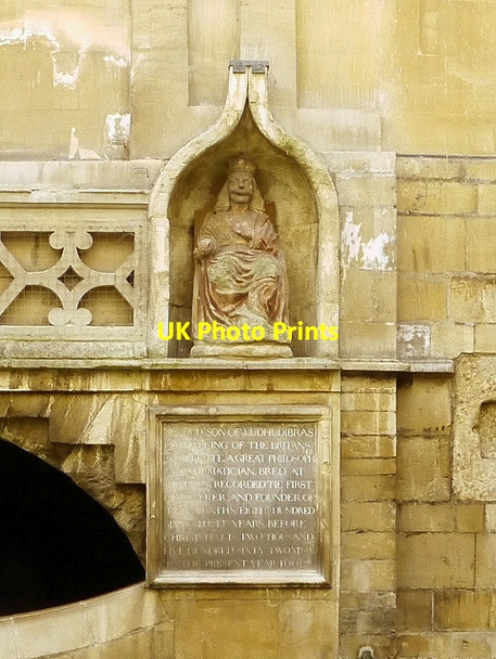 Photo 6"x4" Roman Baths - Statue of King Bladud Bath\/ST7464 c2013