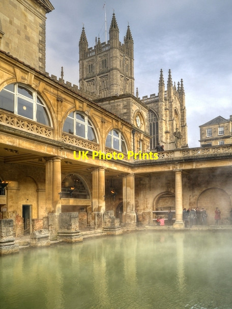 Photo 6"x4" The Great Bath and Bath Abbey Bath\/ST7464 c2013