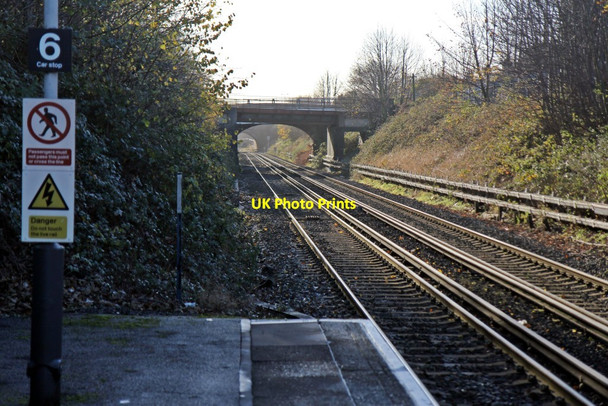 Photo 6"x4" End of platform, Orrell Park railway station Fazakerley c2013