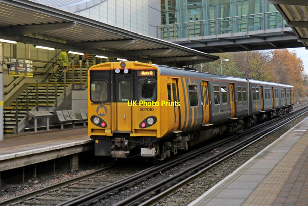 Photo 6"x4" Merseyrail Class 507, 507010, Liverpool South Parkway railway station Garston\/SJ4084 c2013