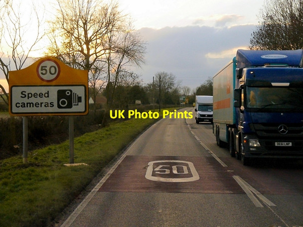 Photo 6"x4" Speed camera Warning, A46 near Beckford Beckford\/SO9735 c2013