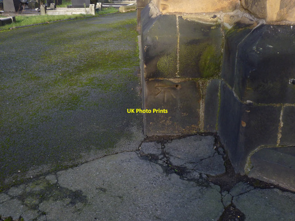 Photo 6"x4" Bench mark and bolt, Lenton Church Nottingham\/SK5641 c2013