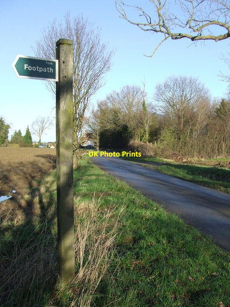 Photo 6"x4" Footpath Sign Framlingham c2013