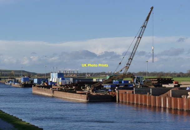 Photo 6"x4" Works yard on the Aire and Calder Canal at Heck Bridge Balne c2013