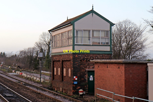 Photo 6"x4" Signal box and engineering works, Huyton railway station Huyton-With-Roby c2013