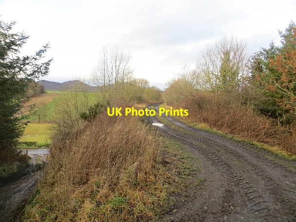 Photo 6"x4" Waverley Line trackbed Charlesfield\/NT5829 c2013