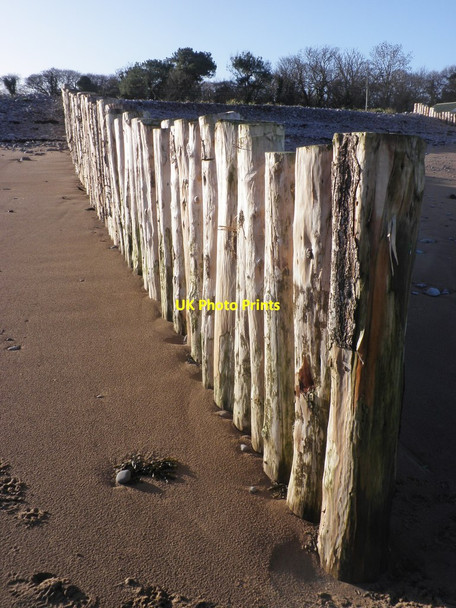 Photo 6"x4" Wooden groyne, Dunster Beach Marsh Street c2013