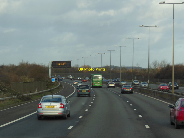 Photo 6"x4" M1 northbound towards junction 25 Long Eaton c2013