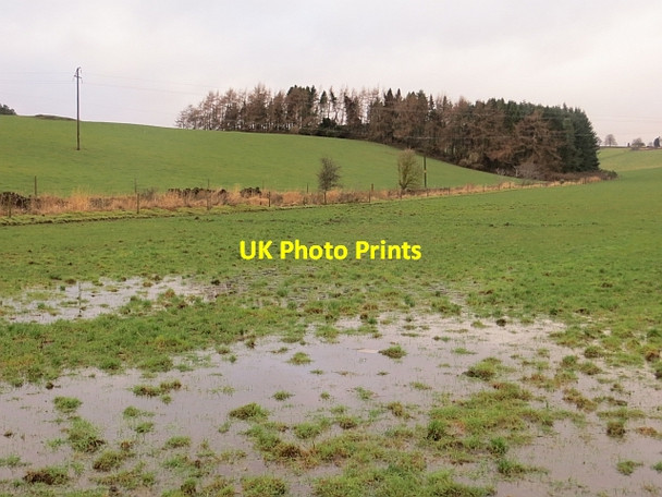Photo 6"x4" Flooded field, Balcanquhal Burnside\/NO1608 c2014