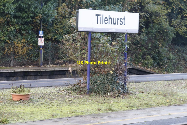 Photo 6"x4" Shrub and sign Mapledurham c2013