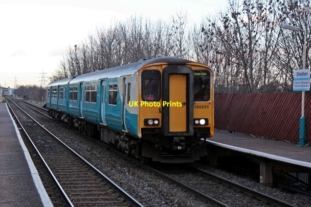 Photo 6"x4" Arriva Trains Wales Class 150, 150231, Shotton High Level railway station Connah's Quay c2014