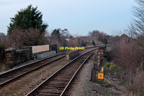Photo 6"x4" Brimstage Road bridge, Heswall railway station Heswall c2014
