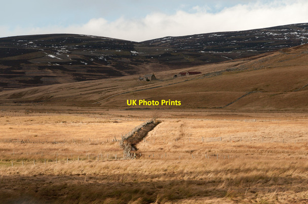 Photo 6"x4" Drainage ditch near Balnaan Gairnshiel Lodge c2014