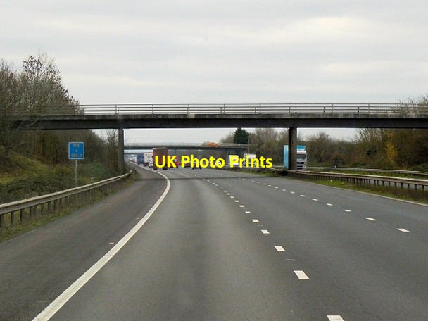 Photo 6"x4" Southbound M5, Newbridge Lane Bridge Alstone\/ST3146 c2013