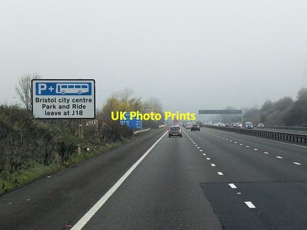 Photo 6"x4" Northbound M5 Clapton in Gordano c2013
