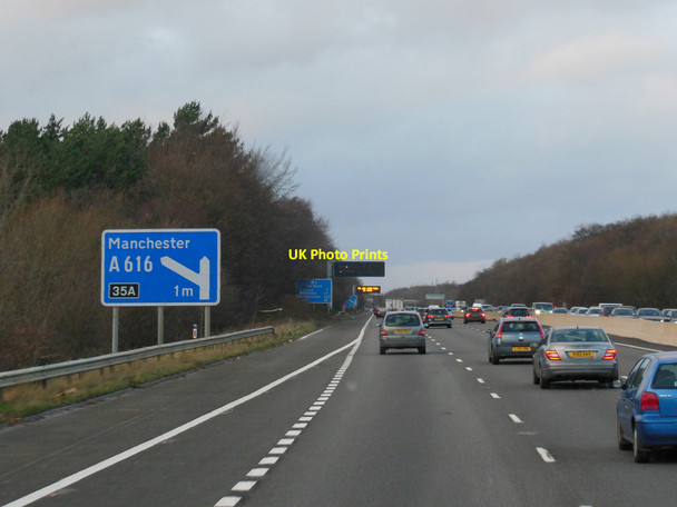 Photo 6"x4" M1 northbound towards junction 35A Chapeltown\/SK3596 c2013