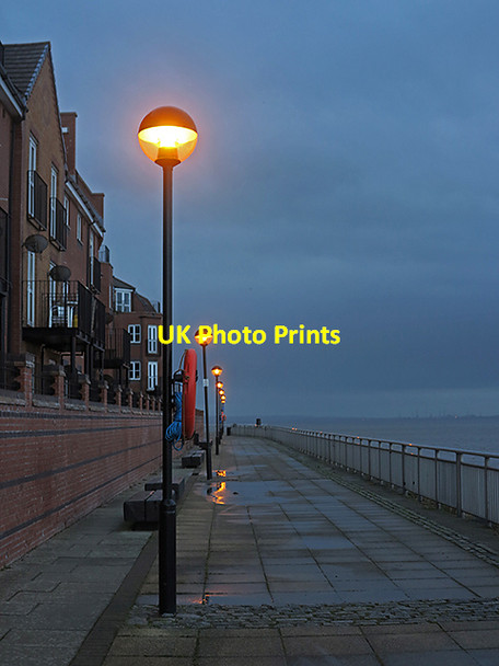 Photo 6"x4" Dusk by the River Mersey Dingle\/SJ3687 c2014