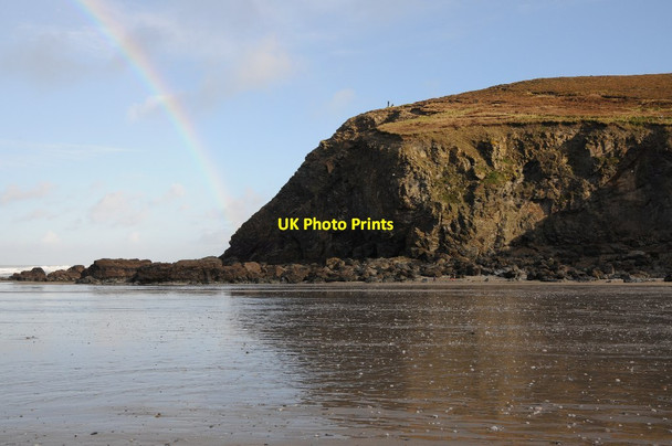 Photo 6"x4" Cliffs above Porth Towan Banns c2014