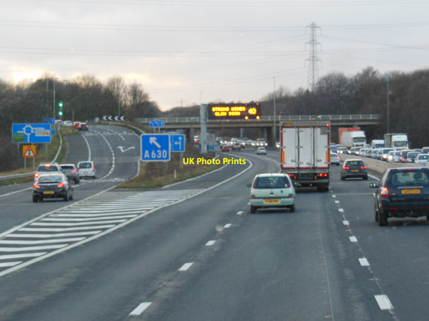Photo 6"x4" M1 northbound at junction 33 Canklow c2013