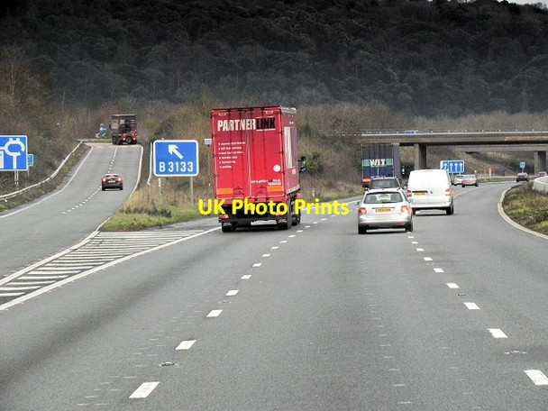 Photo 6"x4" Northbound M5, Exit at Junction 20 Clevedon c2013