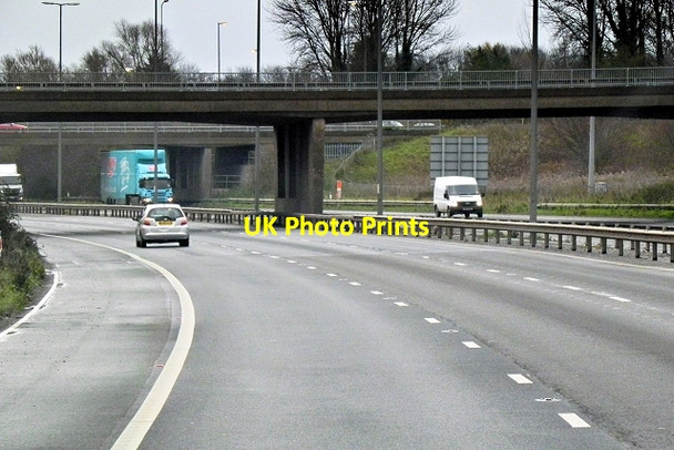 Photo 6"x4" Northbound M5, Bridge at Junction 19 (Portbury) Easton-in-Gordano c2013