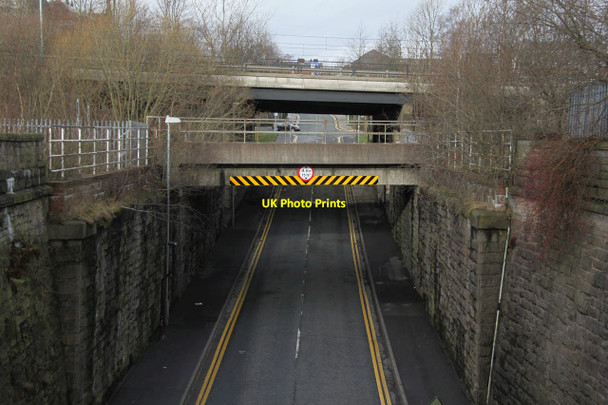 Photo 6"x4" Waterloo Street bridges Oldham c2014