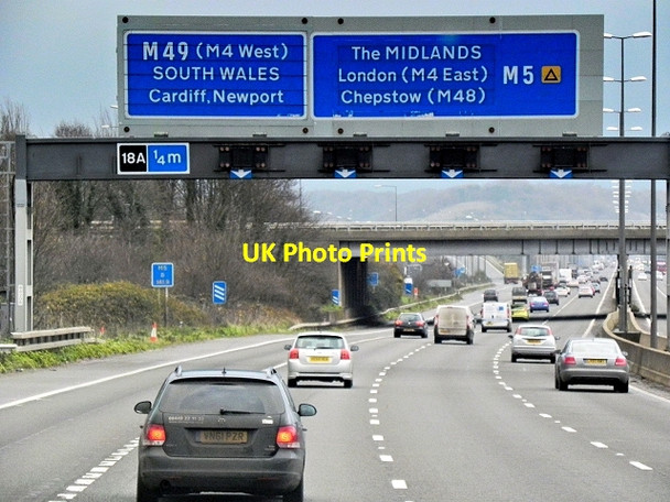 Photo 6"x4" Northbound M5 between Junctions 18 and 18A (Avonmouth) Avonmouth c2013