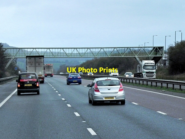 Photo 6"x4" M5, Footbridge at Michael Wood Services Damery c2013