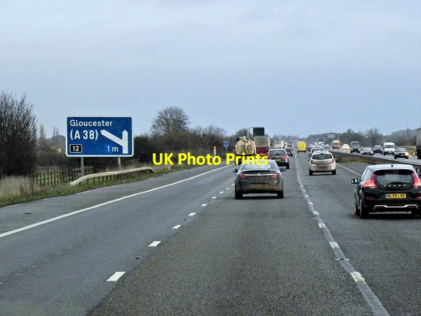 Photo 6"x4" Northbound M5 near Morherton Valence Little Haresfield c2013