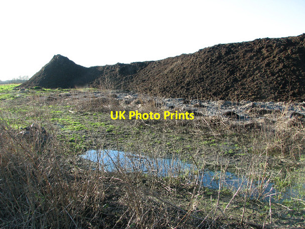 Photo 6"x4" Wall of earth by Beccles Airfield Hulver Street c2014