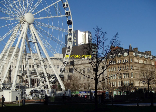 Photo 6"x4" Piccadilly Gardens and the Wheel of Manchester Manchester c2014