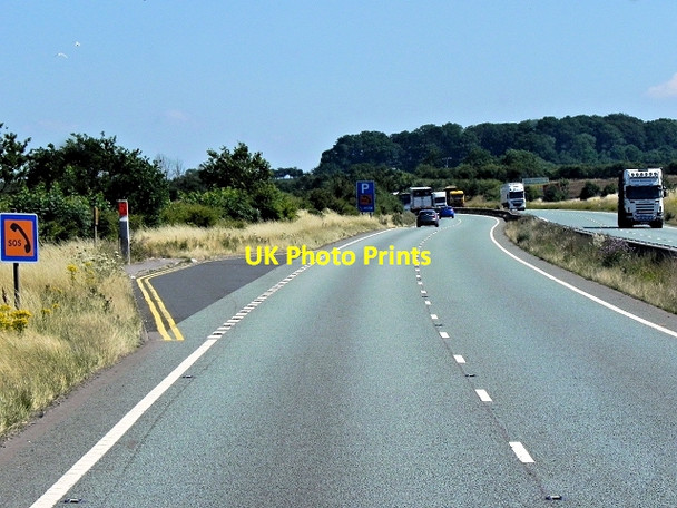 Photo 6"x4" Emergency Refuge Area, Eastbound A14 Naseby c2013