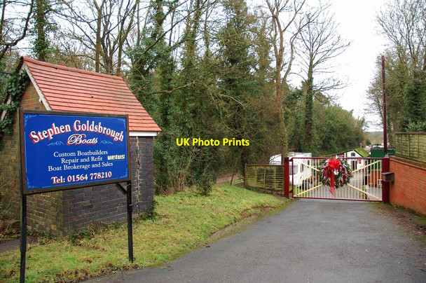 Photo 6"x4" Entrance to Stephen Goldsbrough Boats,  off Kenilworth Road, Knowle, near Solihull Knowle\/SP1876 c2014