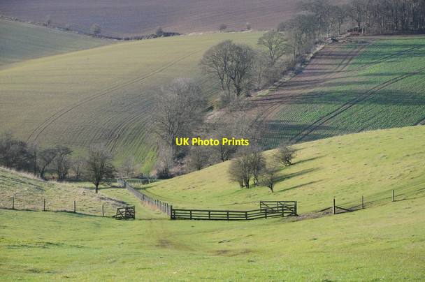 Photo 6"x4" Cotswold valley Notgrove c2013