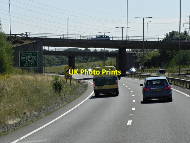 Photo 6"x4" Eastbound A14, A43 Flyover at Junction 8 Kettering c2013