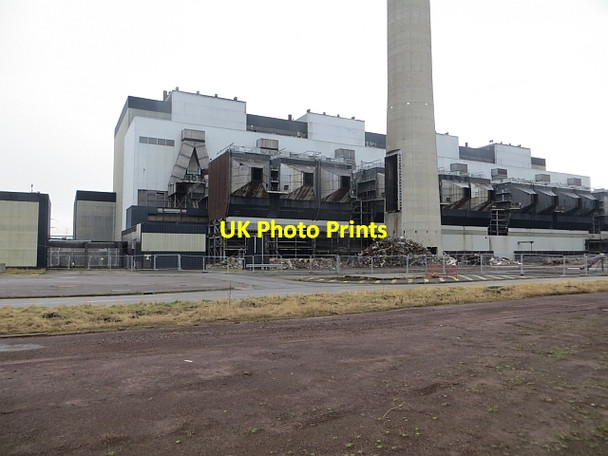 Photo 6"x4" Cockenzie power station during demolition Cockenzie and Port Seton c2014