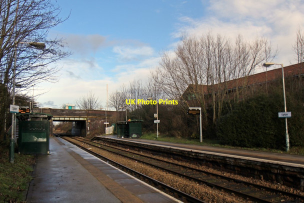 Photo 6"x4" Bidston-bound platform, Upton railway station Upton\/SJ2788 c2014