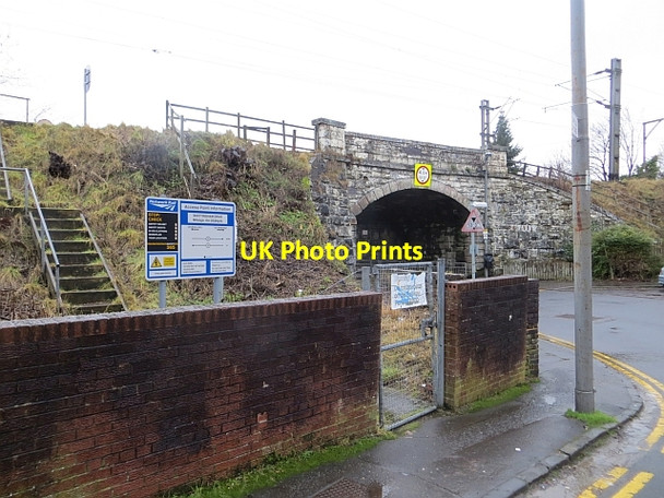 Photo 6"x4" Access steps to railway Anniesland c2014
