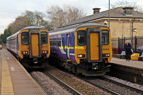Photo 6"x4" Northern Rail Class 156 units, Huyton railway station Huyton-With-Roby c2014