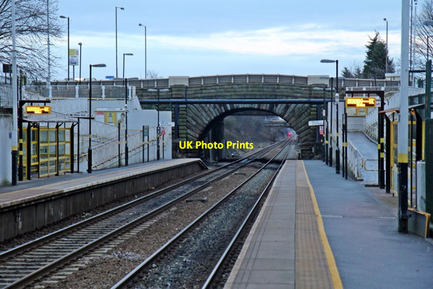 Photo 6"x4" Bridge, Lea Green railway station Marshall's Cross c2014