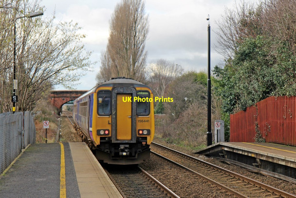 Photo 6"x4" Northern Rail Class 156, 156441, Whiston railway station Prescot c2014