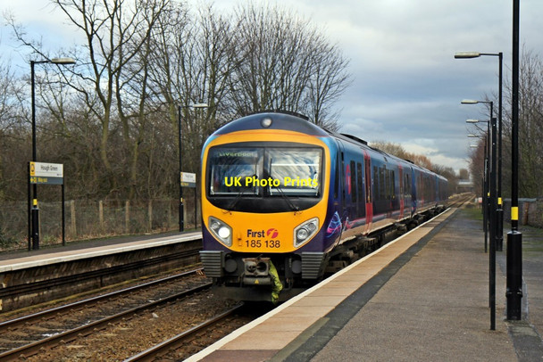Photo 6"x4" First TransPennine Class 185, 185138, Hough Green railway station Hough Green c2014