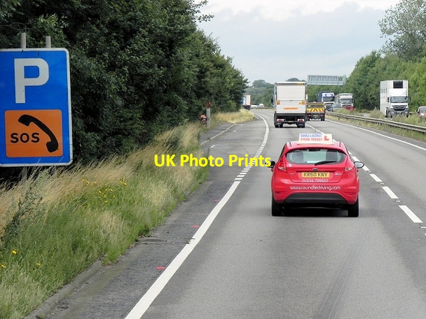 Photo 6"x4" Westbound A14, Layby near Woodford Industrial Estate Thrapston c2013