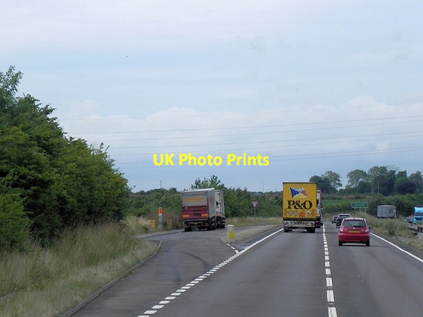 Photo 6"x4" Layby on A14 West of Cranford St Andrew Burton Latimer c2013