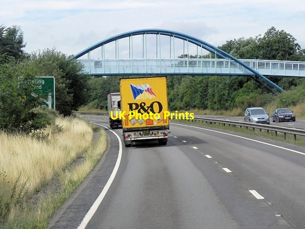 Photo 6"x4" Footbridge over the A14 Burton Latimer c2013