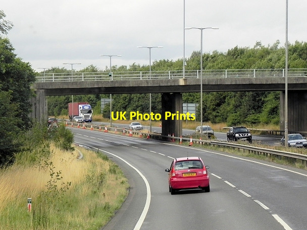 Photo 6"x4" Westbound A14, Bridge at Junction 4 (Rothwell) Rothwell\/SP8181 c2013